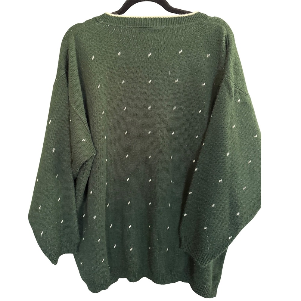 VTG Girls Scouts of the USA Sweater Womens 2X Green Oversized‎ Cozy Warm Grandma - Picture 2 of 8